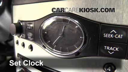 2009 Infiniti G37 X 3.7L V6 Sedan (4 Door) Horloge Régler l'horloge